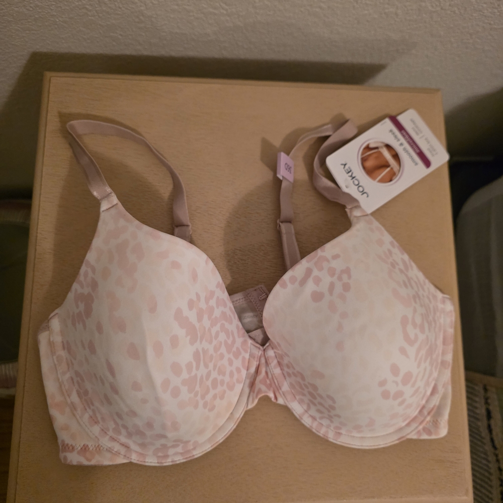 Jockey Pink Leopard-Print T-Shirt Bra